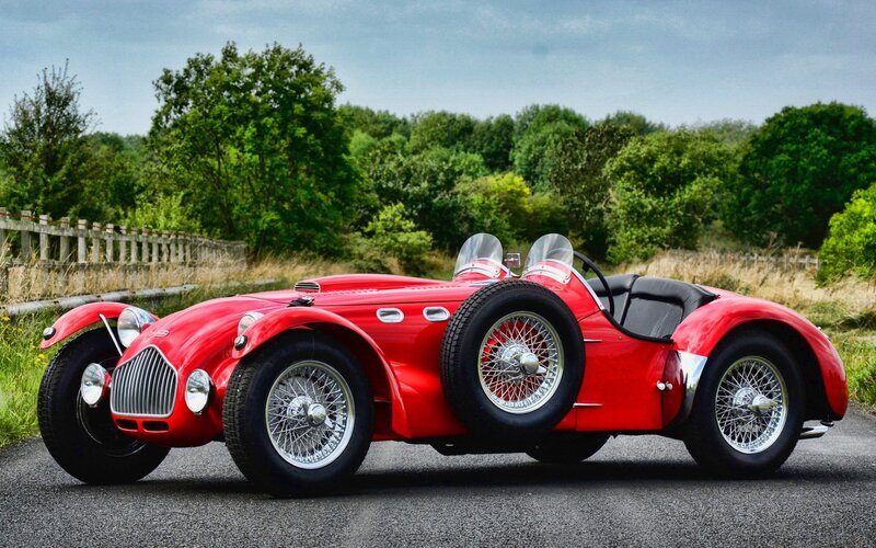 Red vintage race car