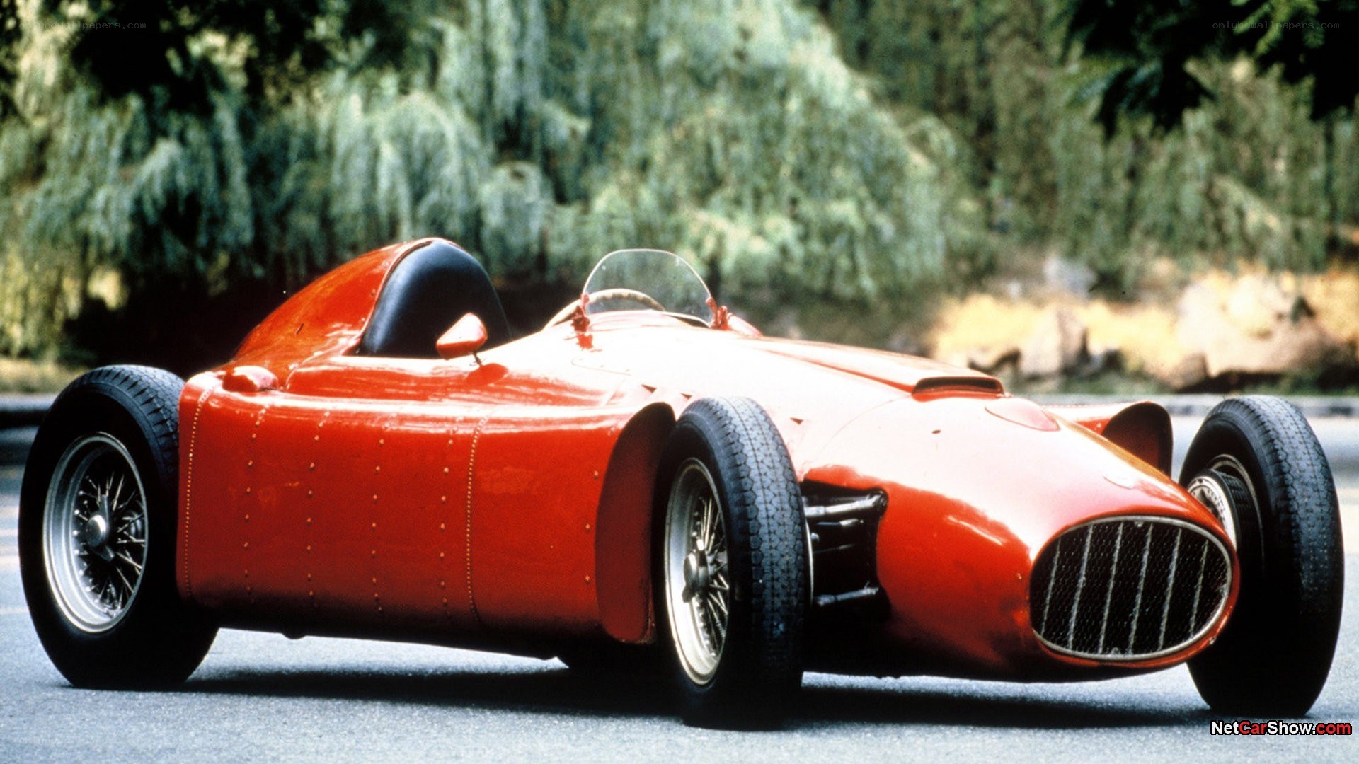 Red vintage race car
