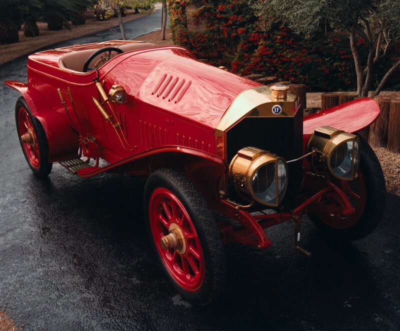 Red vintage race car