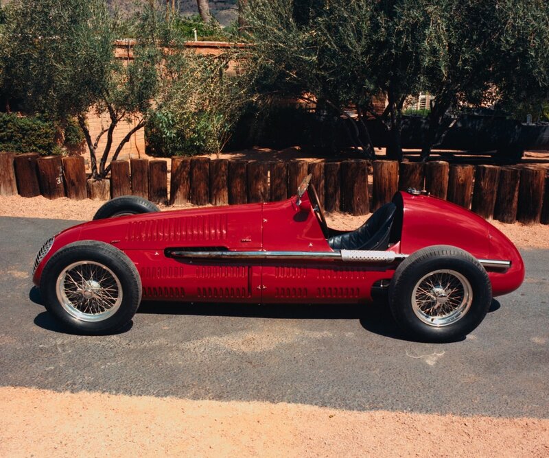 Red vintage race car
