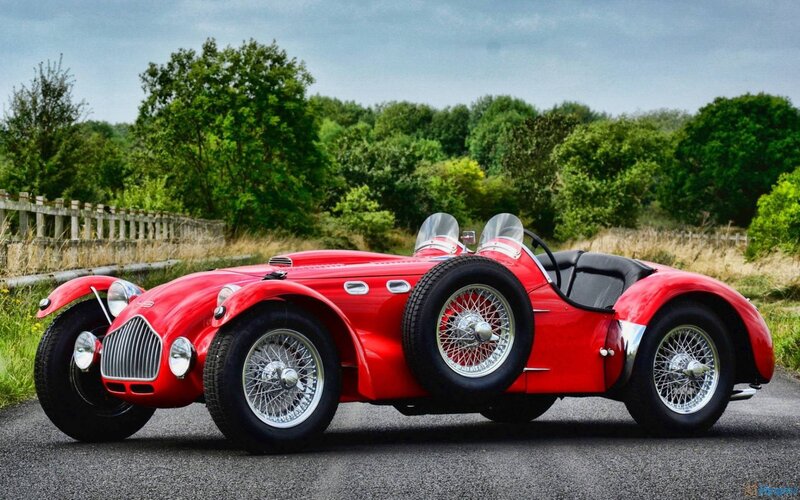 Red vintage race car