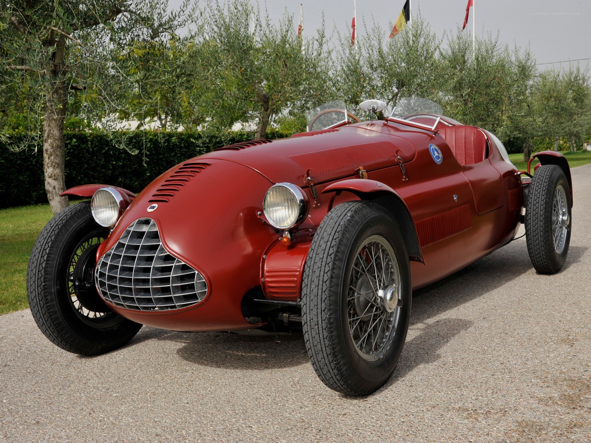 Red vintage race car