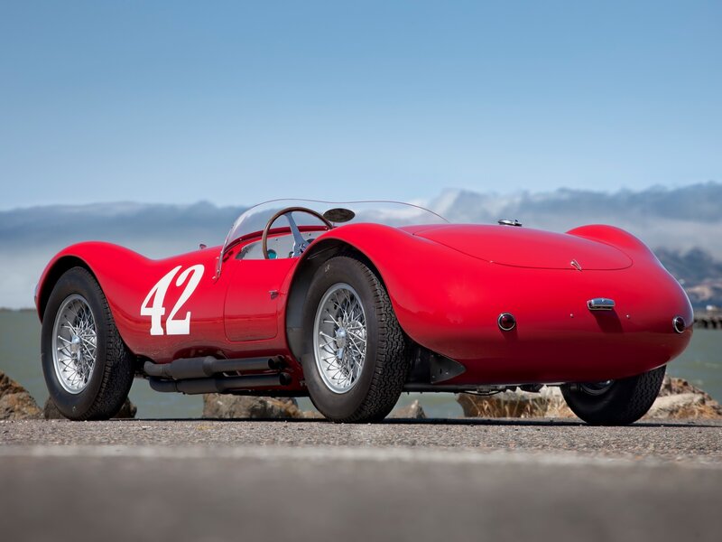 Red vintage race car