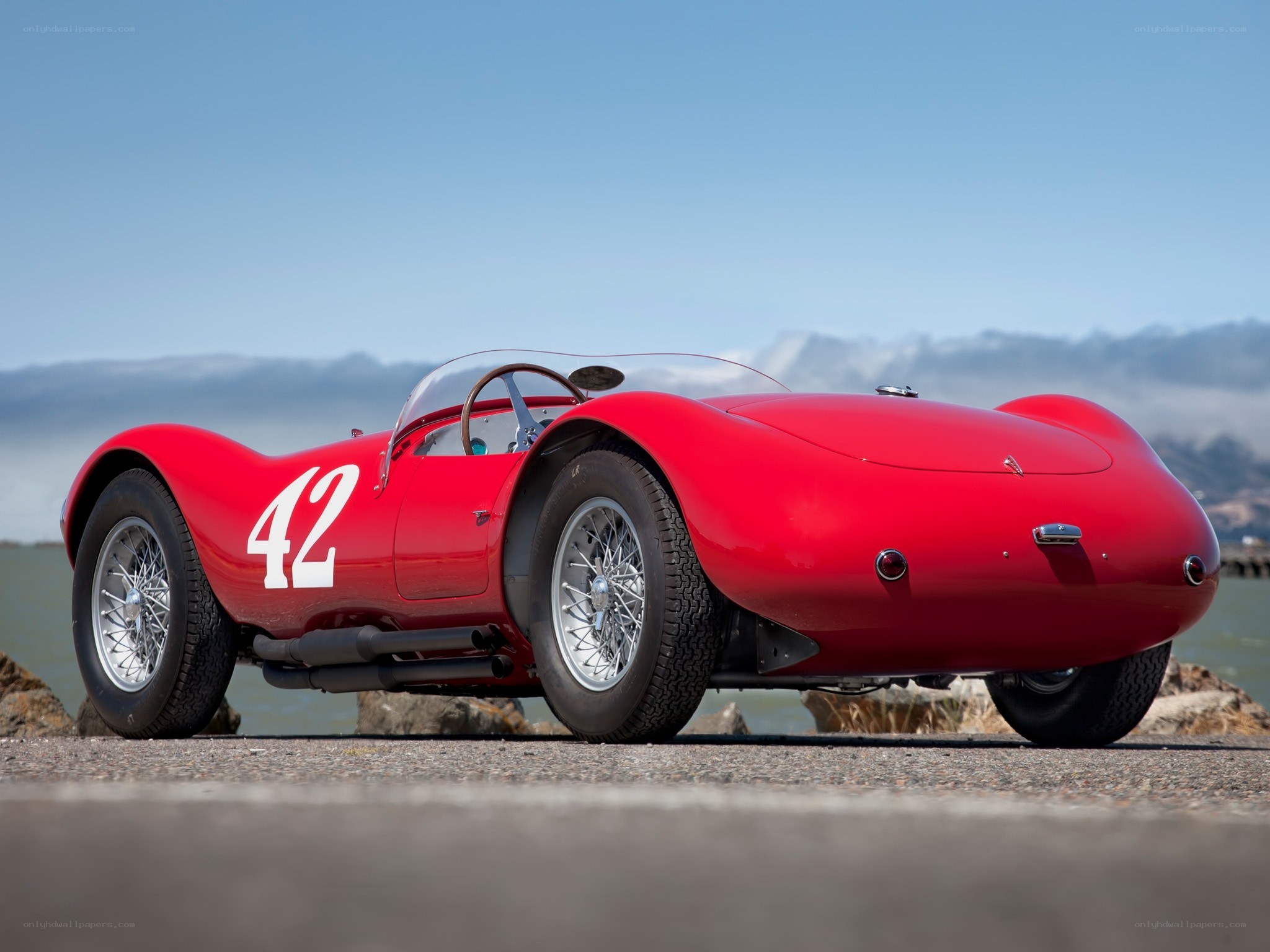 Red vintage race car