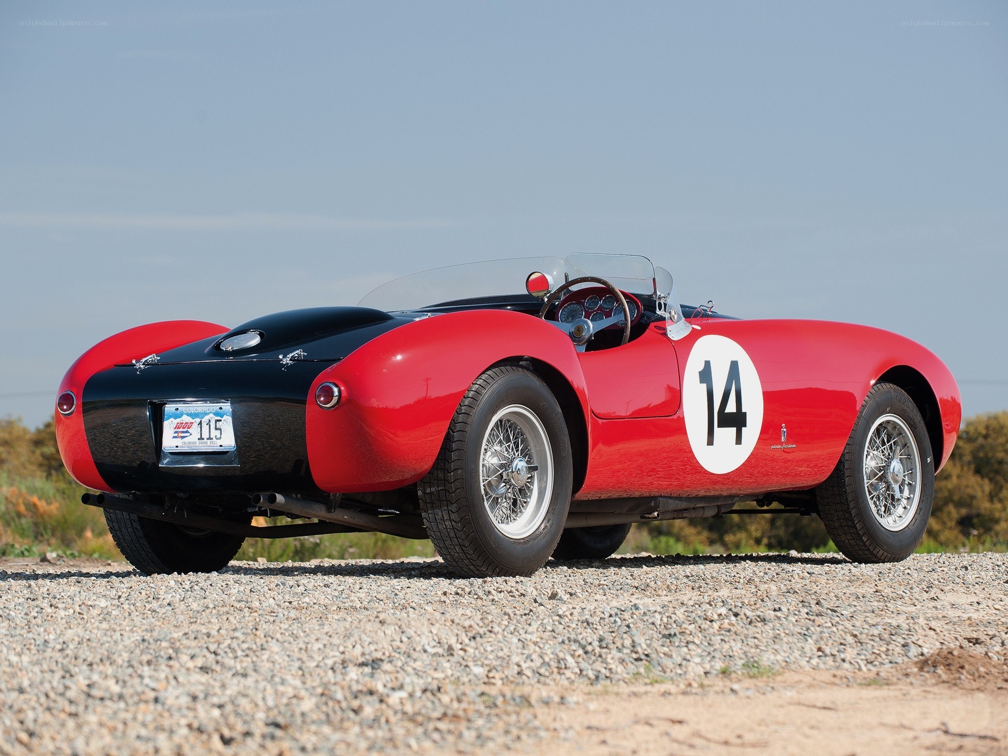 Red vintage race car