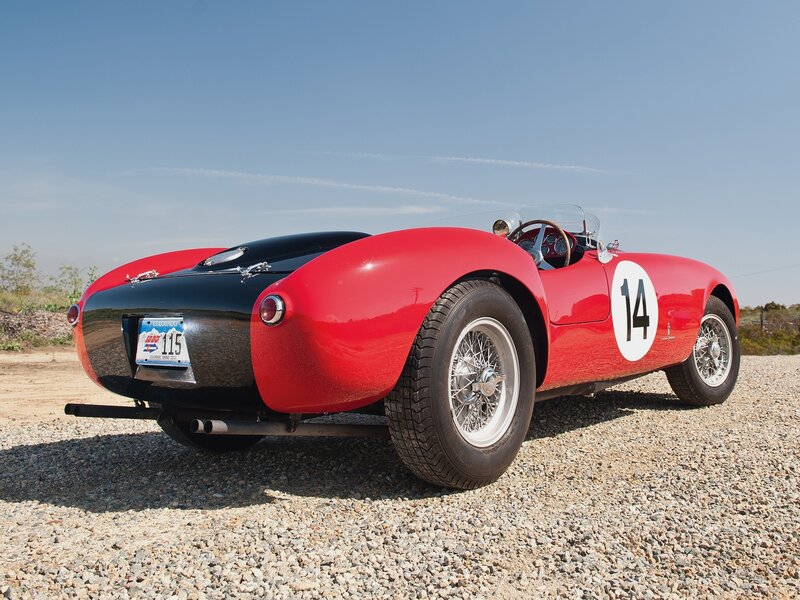 Red vintage race car