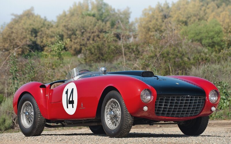 Red vintage race car