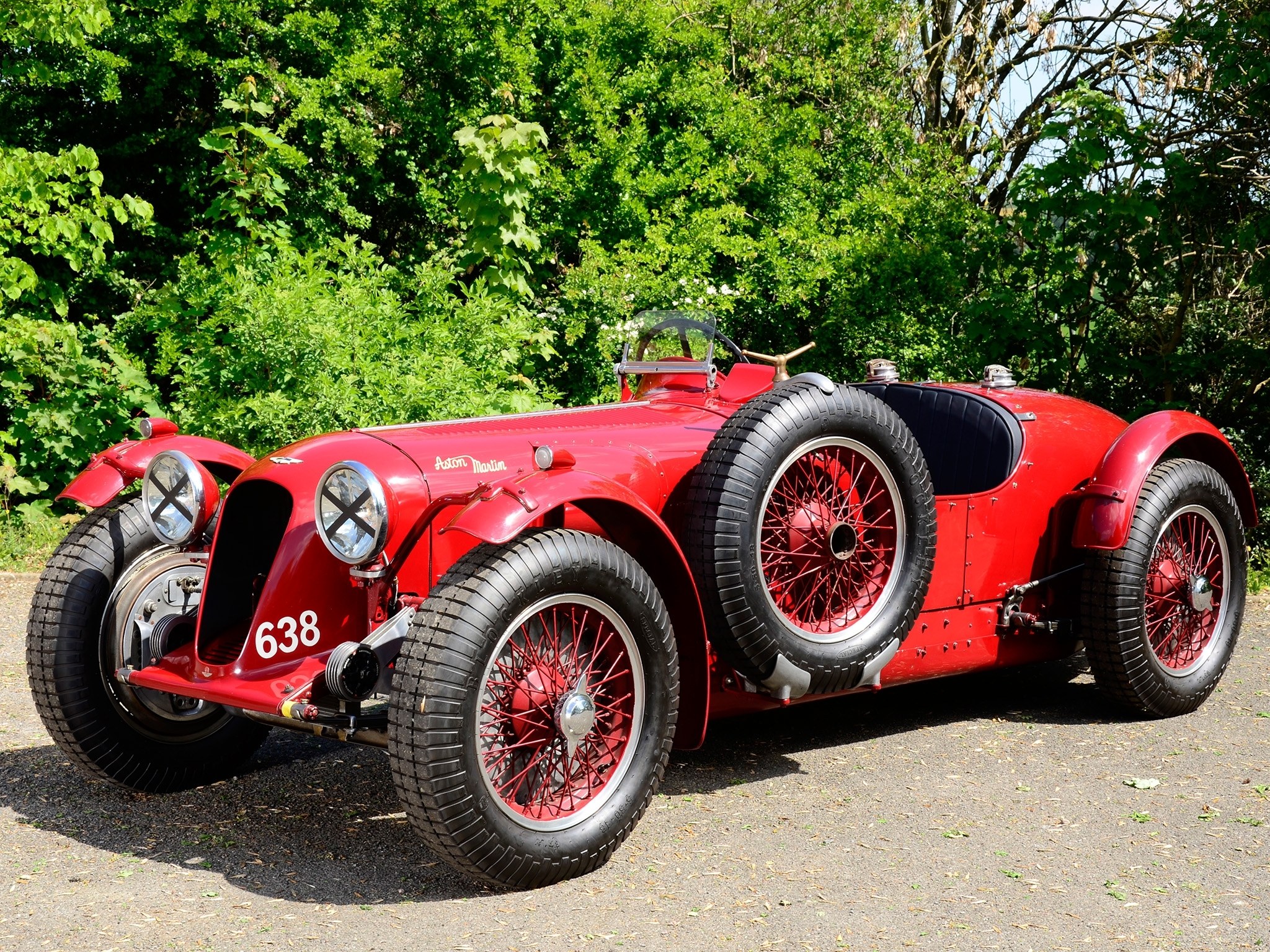 Red vintage race car