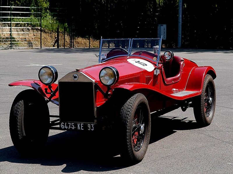 Red vintage race car