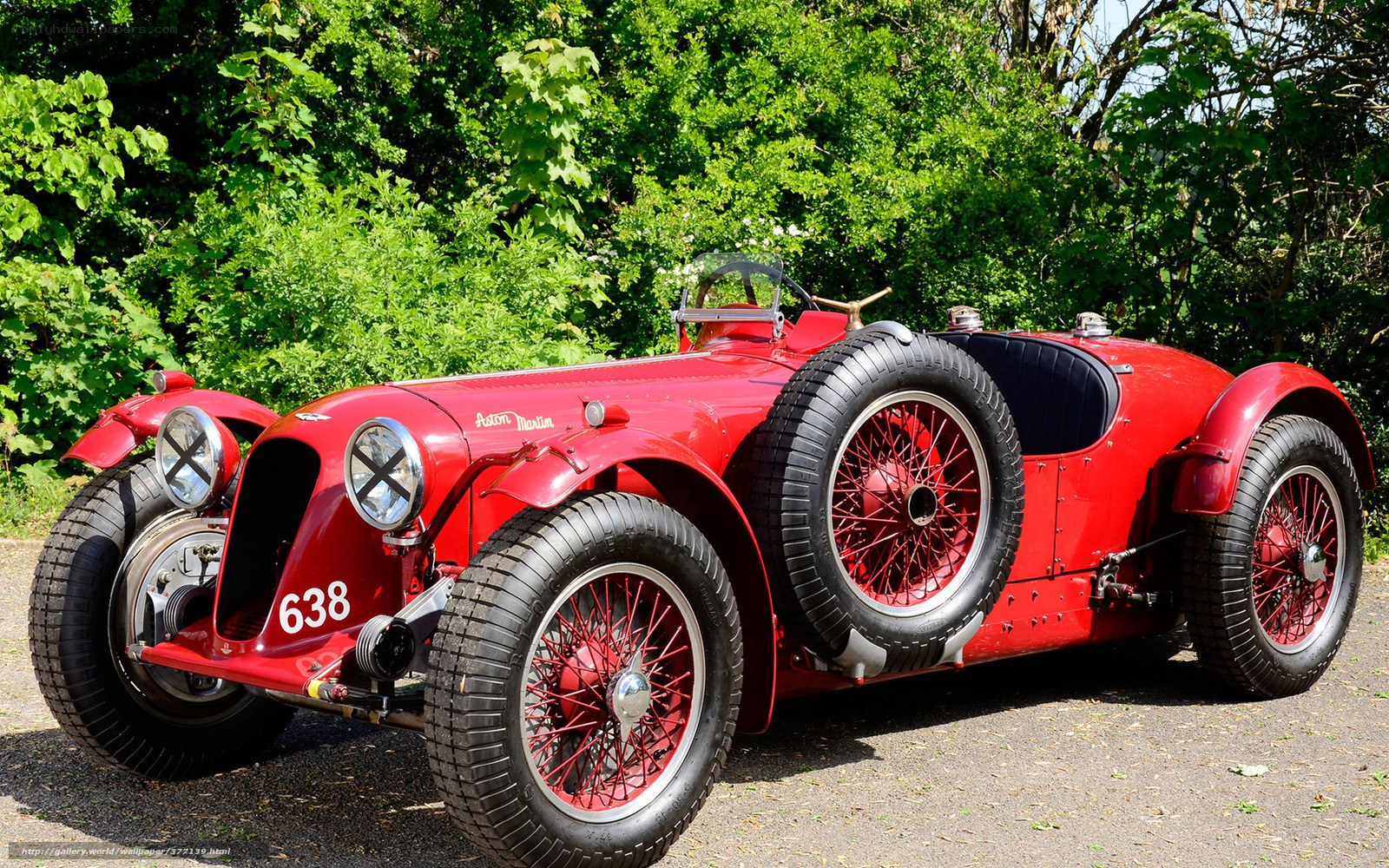 Red vintage race car