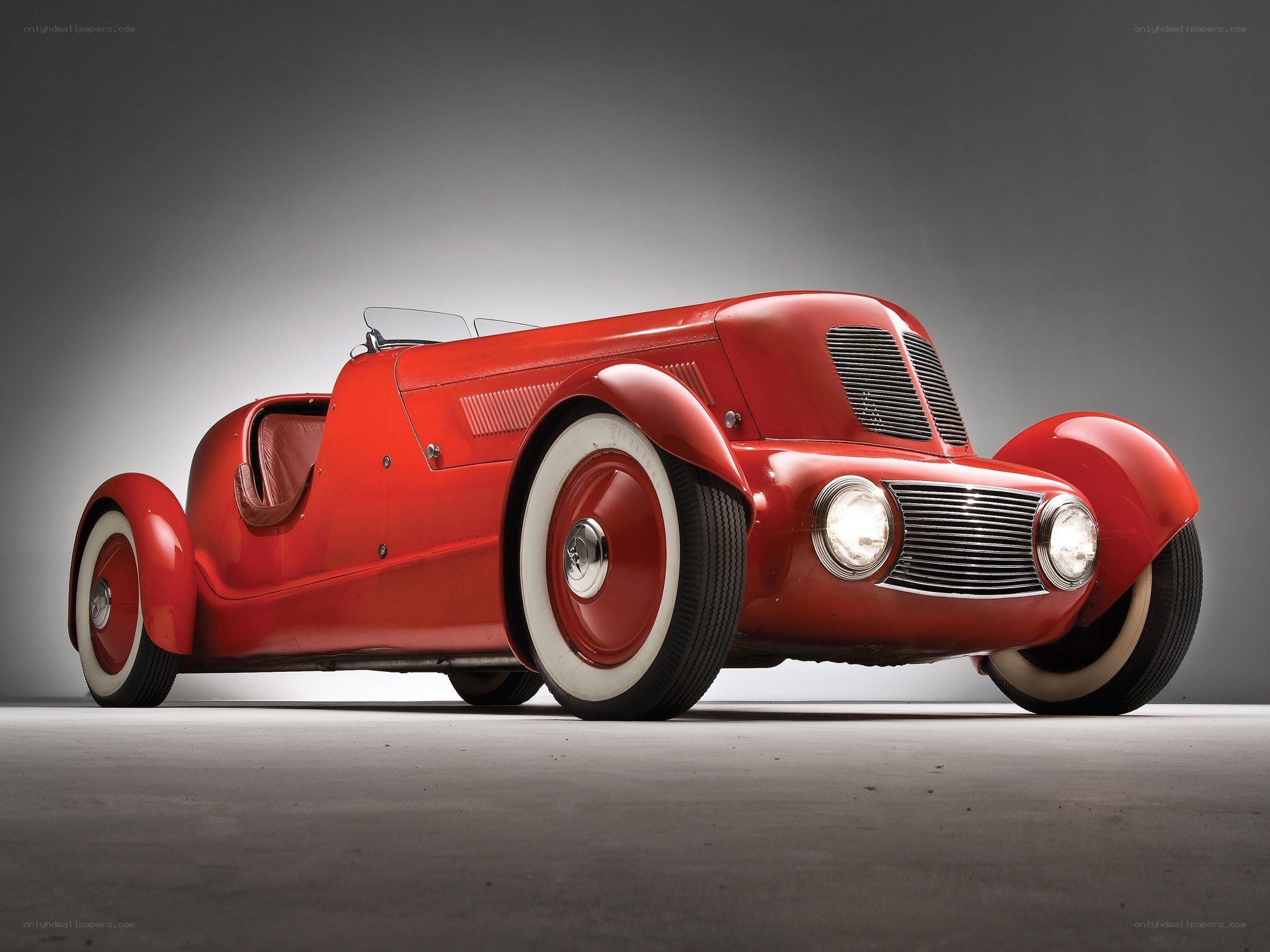 Red vintage race car
