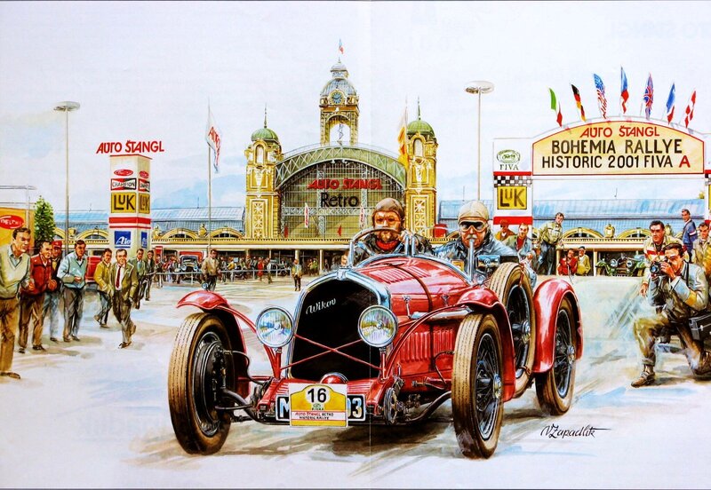 Red Vintage Race Car — Active