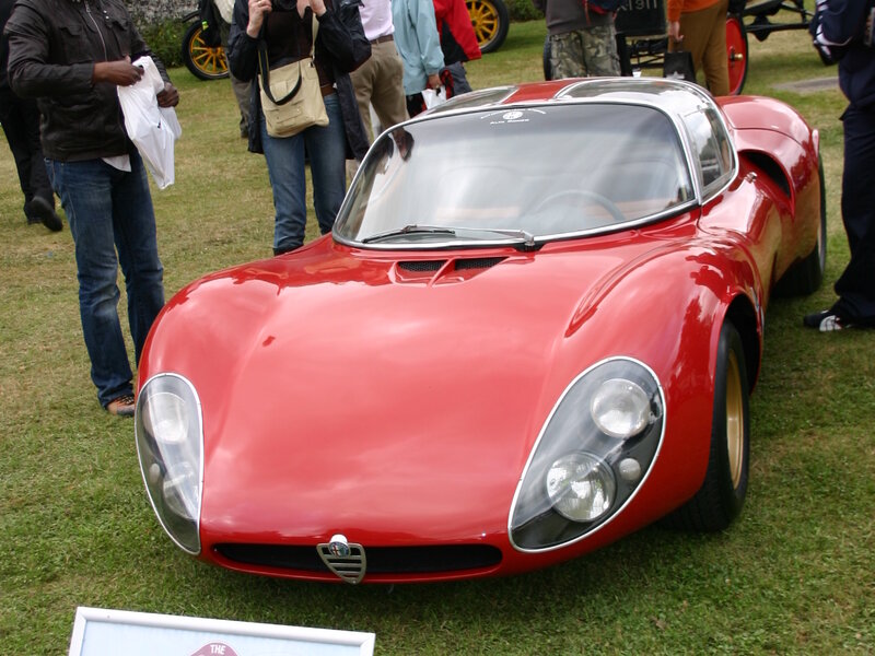 Red Vintage Race Car — Calm, Afternoon, Photograph, People