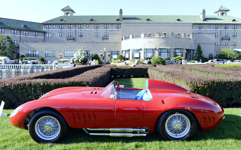 Red Vintage Race Car — Calm, Afternoon, Photograph