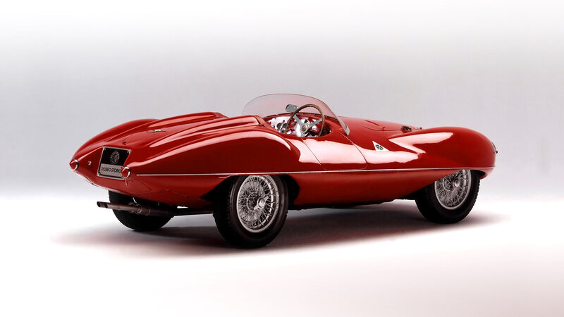 Red Vintage Race Car — Clean, Static