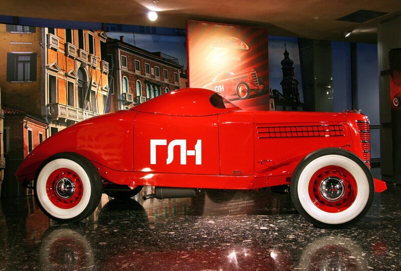 Red Vintage Race Car — Dramatic, Photograph, Poster, Floor
