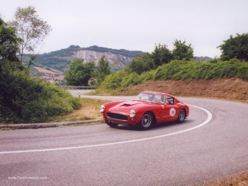 Red Vintage Race Car — Dynamic, Afternoon, Photograph