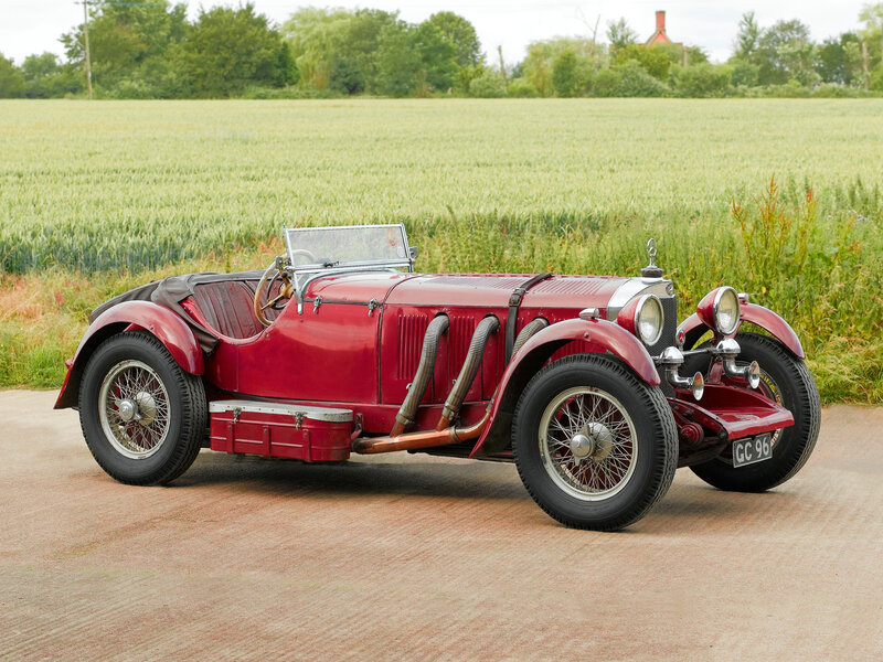 Red Vintage Race Car — Serene, Afternoon, Photograph, Field