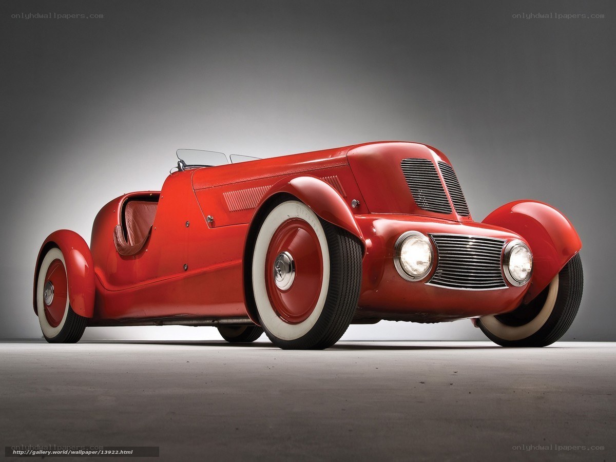 Red vintage race car
