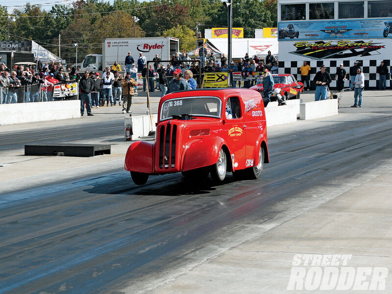 Red Vintage Race Van