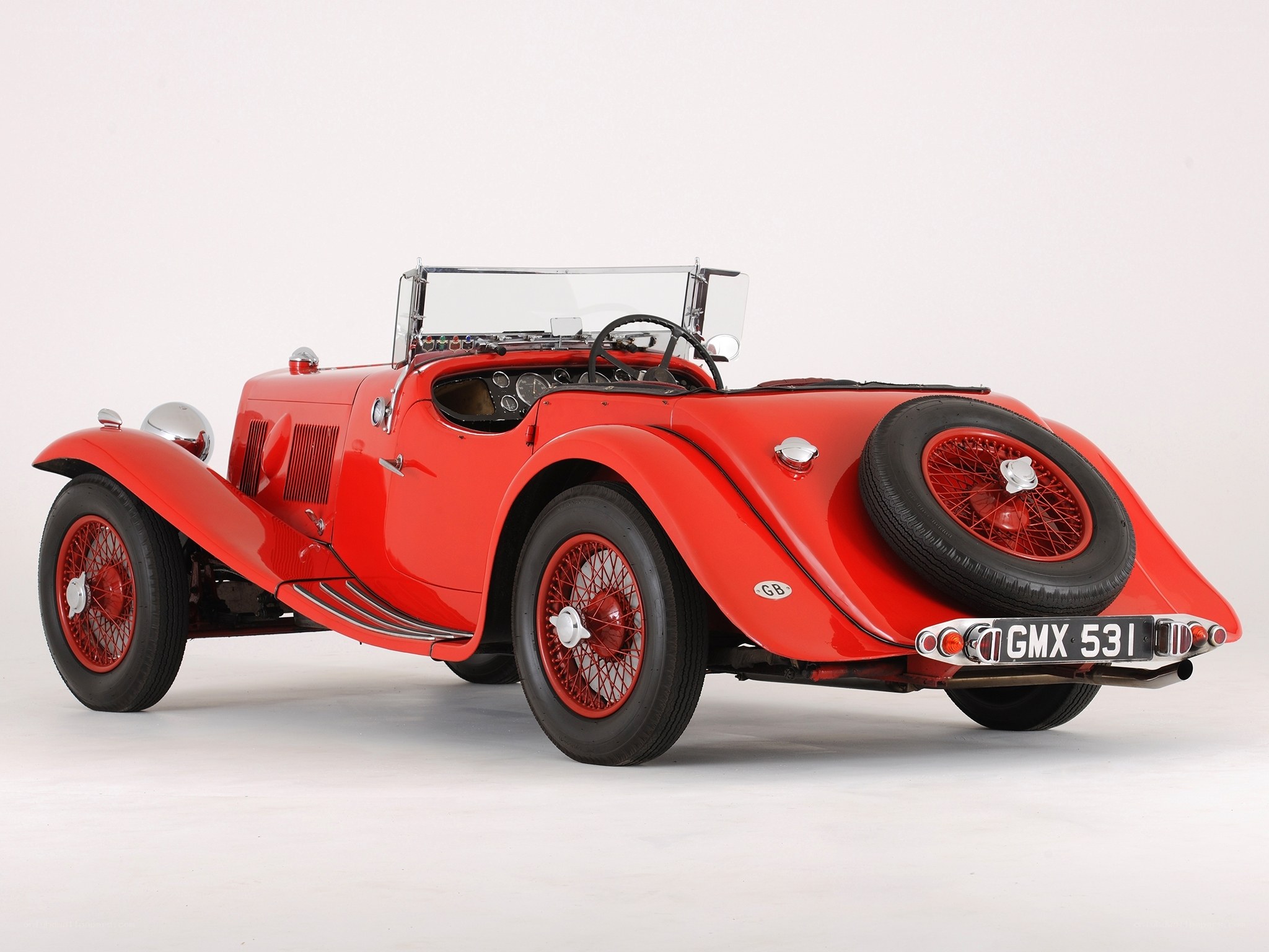 Red vintage sports car