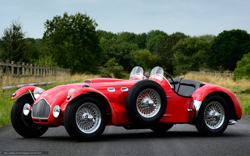 Red vintage sports car