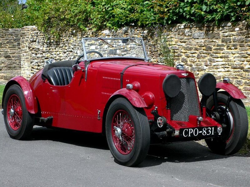 Red vintage sports car