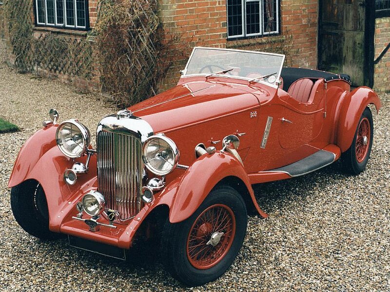 Red vintage sports car