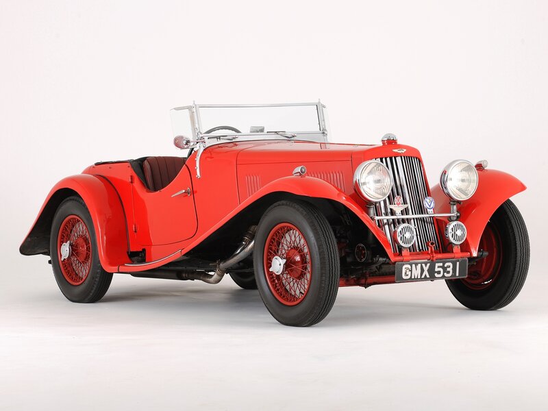 Red vintage sports car