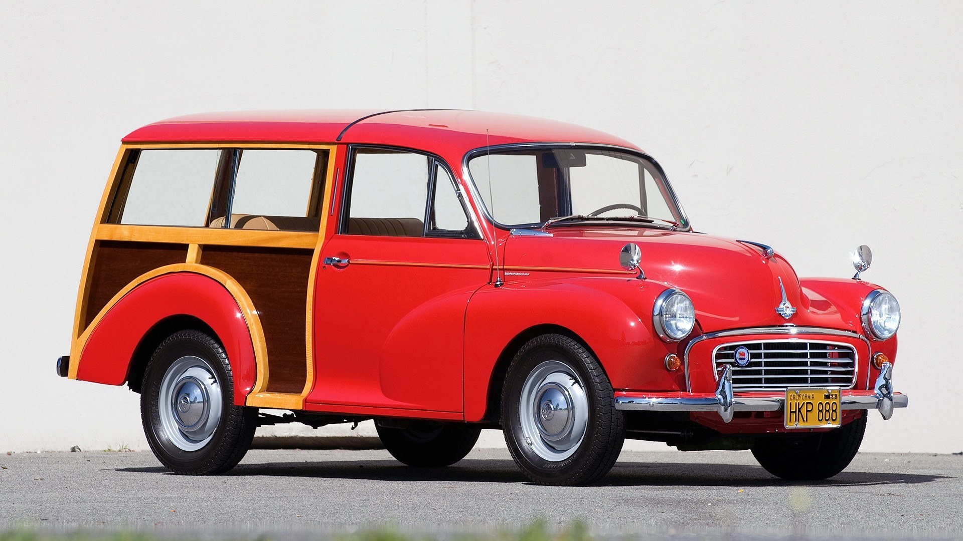 Red vintage station wagon