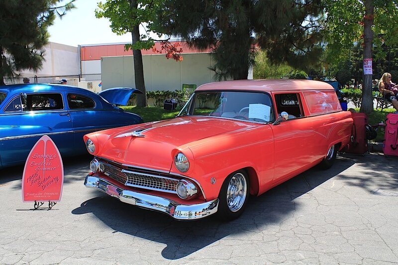 Red Vintage Station Wagon — Outdoor, Afternoon, Photograph