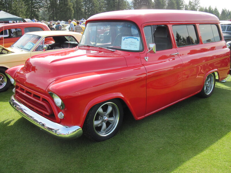 Red Vintage Station Wagon — Outdoor