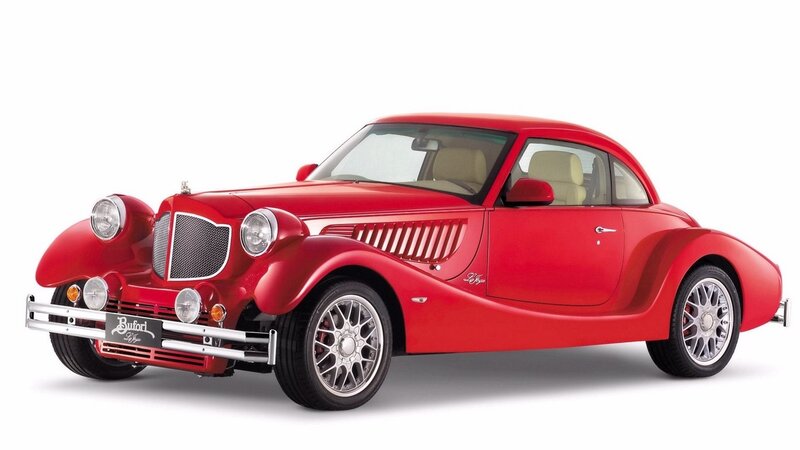 Red vintage-style sports car