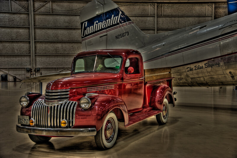 Red Vintage Truck — Dramatic