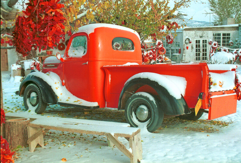 Red Vintage Truck — Festive