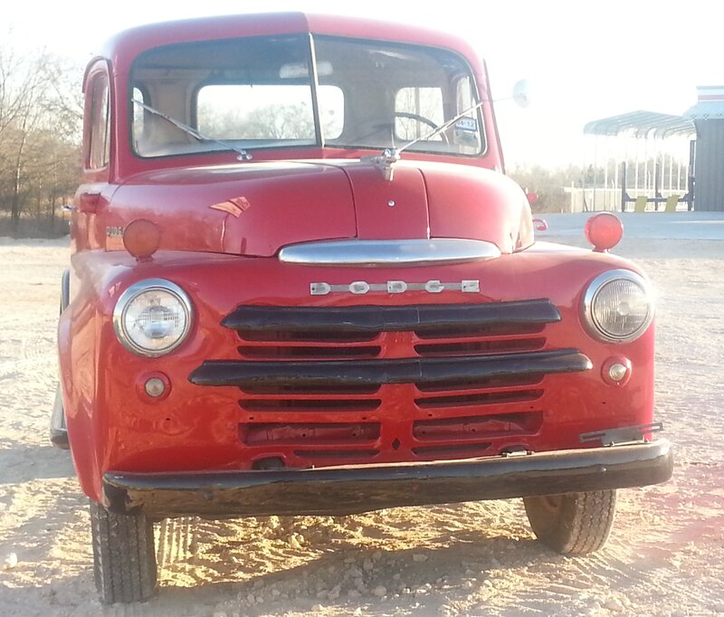 Red Vintage Truck — Neutral, Afternoon