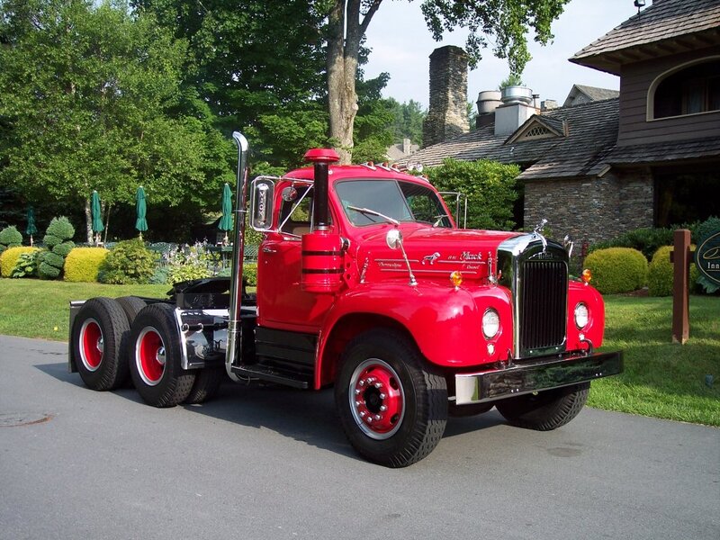 Red Vintage Truck — Serene, Afternoon