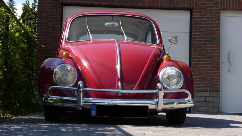 Red vintage Volkswagen Beetle