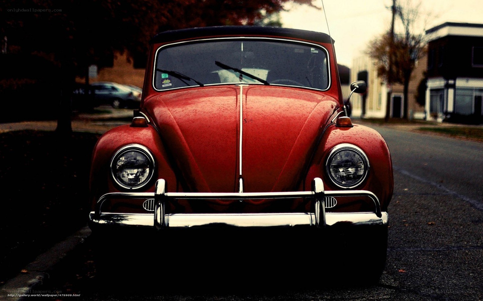 Red vintage Volkswagen Beetle