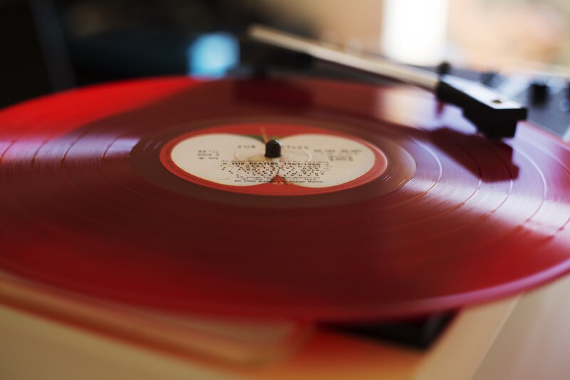 Red Vinyl Record — Calm, Photograph