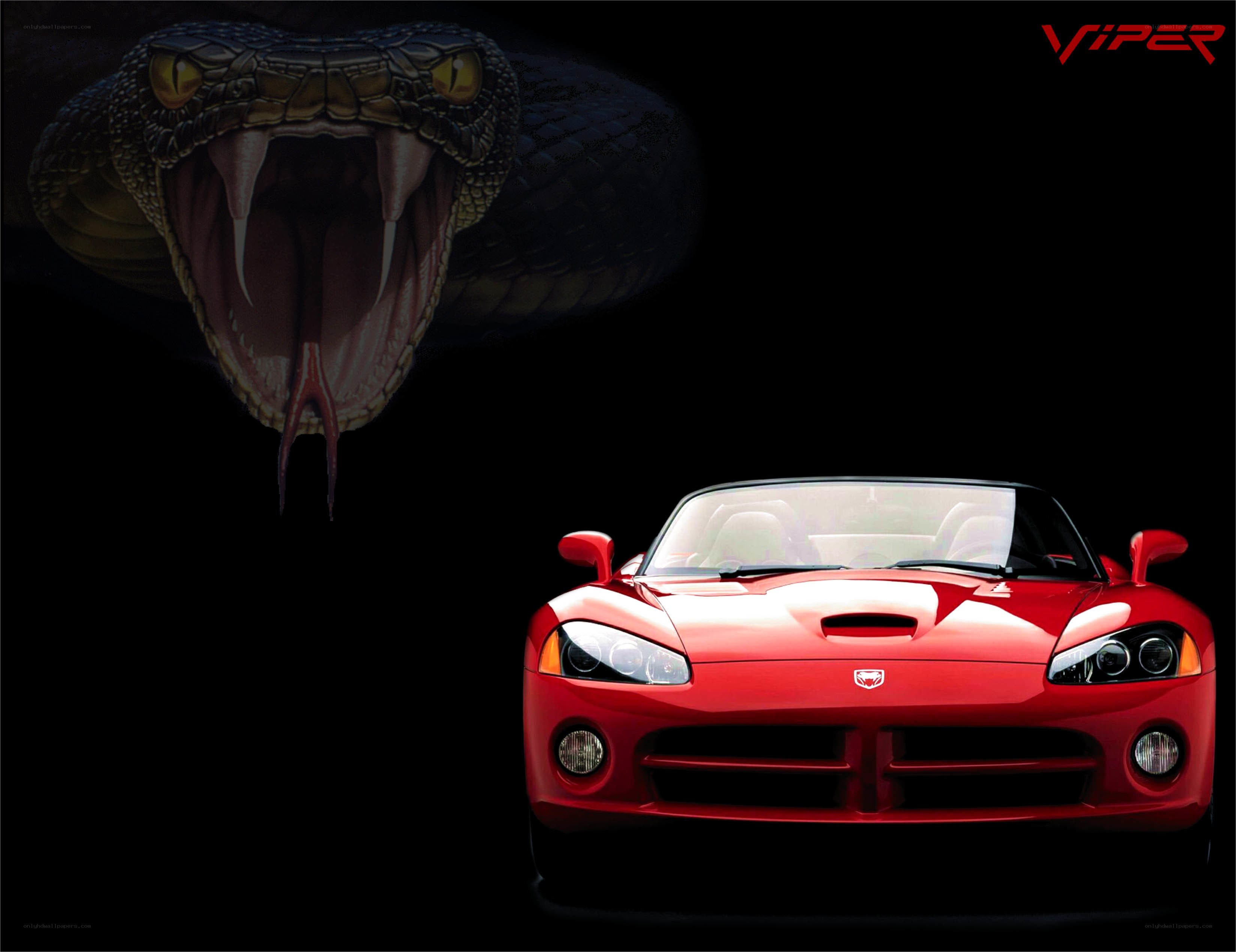 Red Viper car with snake
