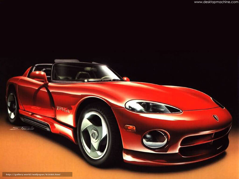 Red Viper Sports Car — Dramatic