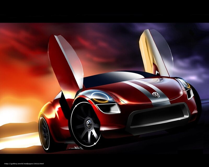 Red Volkswagen concept car