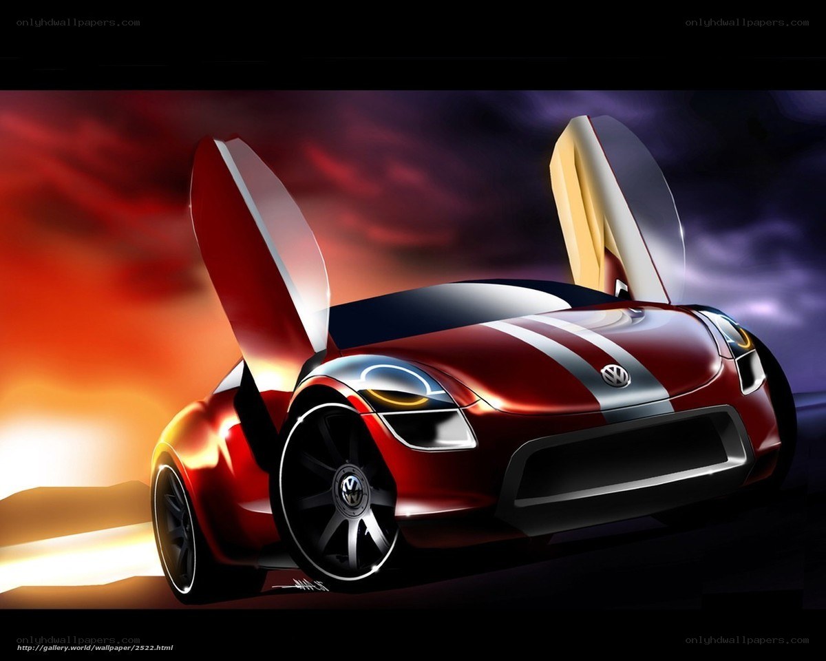 Red Volkswagen concept car