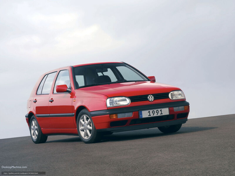 Red Volkswagen Golf 1991