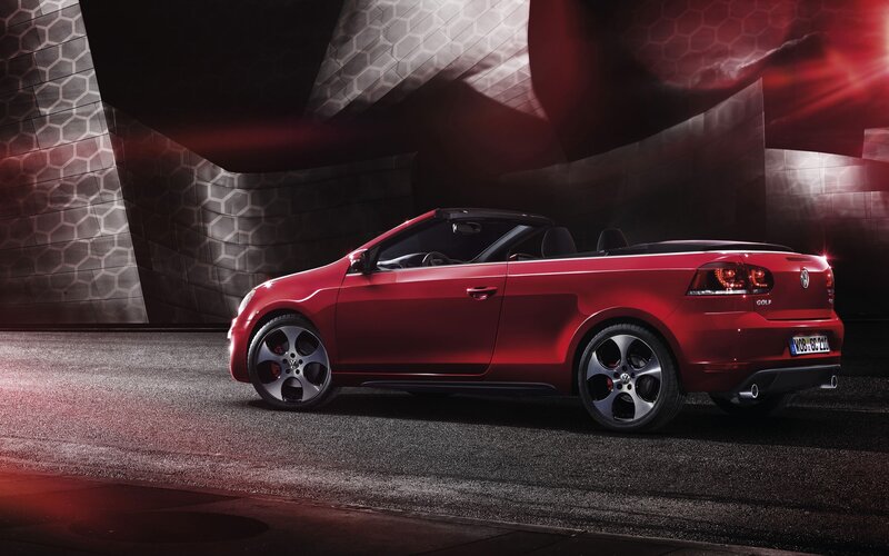 Red Volkswagen Golf Cabriolet