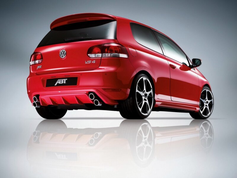 Red Volkswagen Golf — Dramatic, Photograph, Car, Wheel
