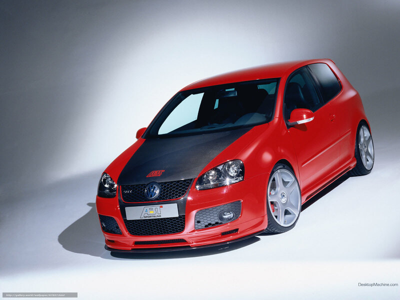 Red Volkswagen Golf — Dramatic