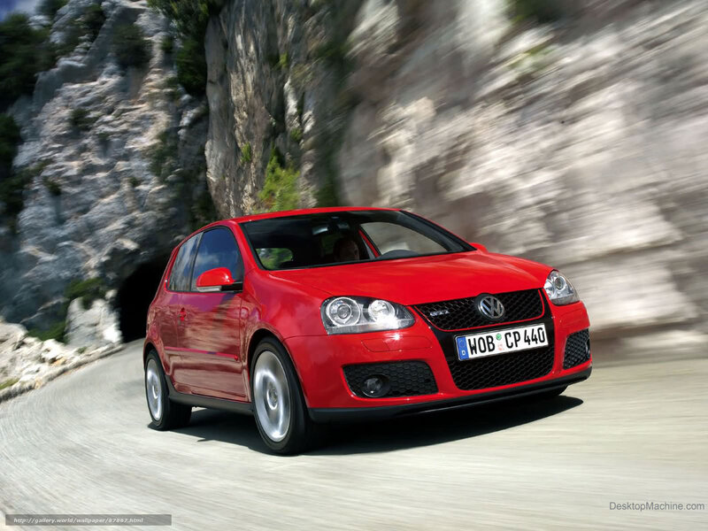 Red Volkswagen Golf — Dynamic