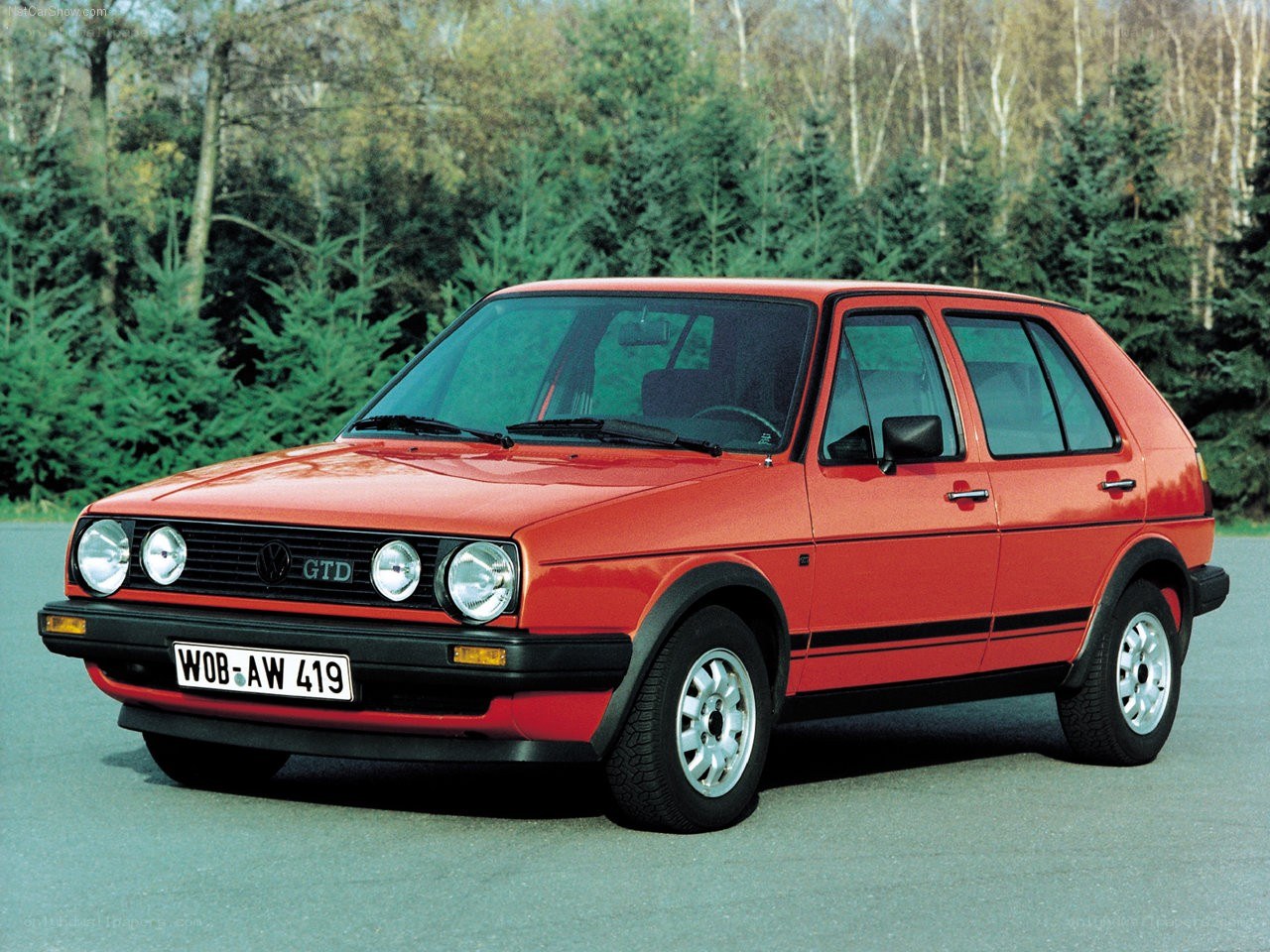 Red Volkswagen Golf GTD